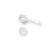 Viola - R bílá, dveřní kování s kulatou rozetou